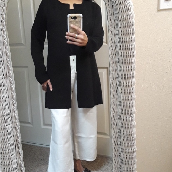 Eileen Fisher Silk Blend Open Cardigan